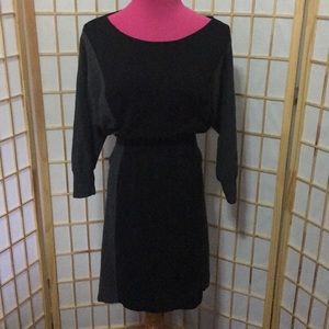 Loft black and gray sweater dress sz L